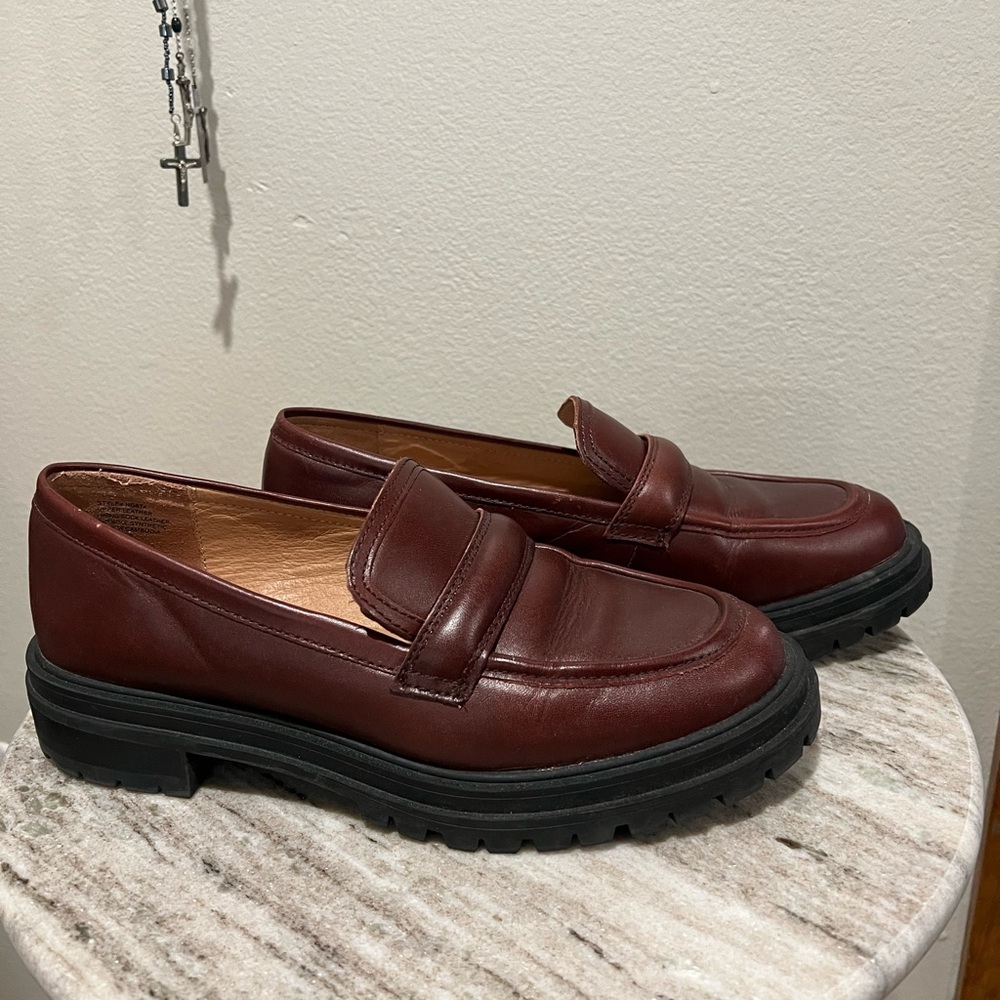Madewell Women’s Lug Sole Brown Loafers